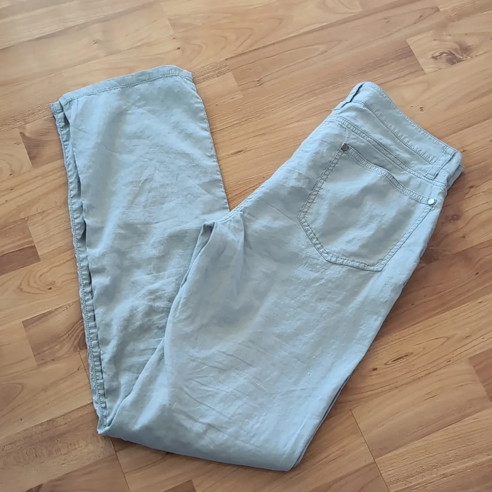 Eileen Fisher Viscose Linen Straight Jean Pants 6